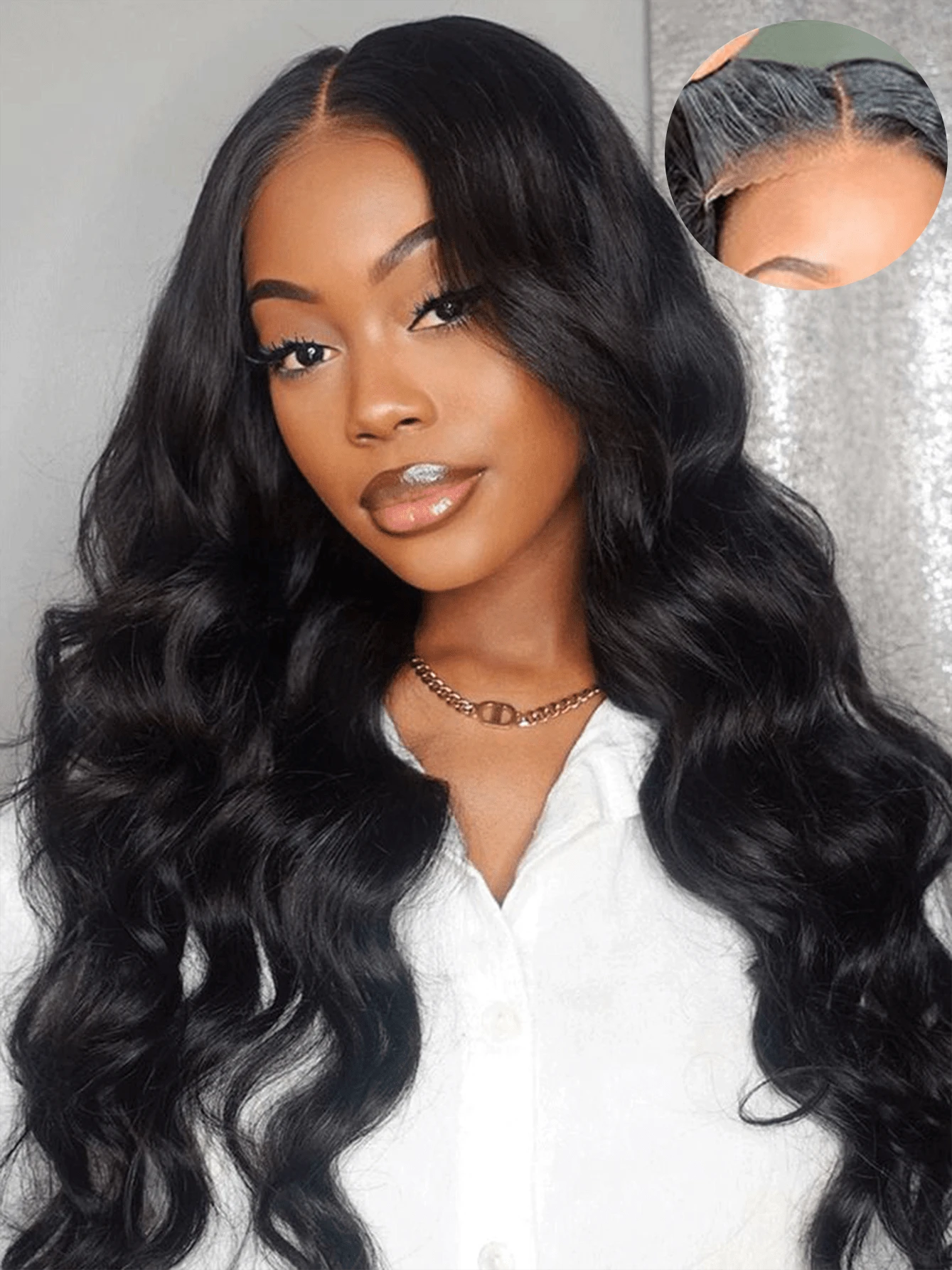 Ready To Wear Glueless 13x6 HD Body Wave Lace Front Wigs Human Hair Pre Plucked 250% Density 12A Transparent HD Transparent Lace Frontal Wigs With Baby Hair Brazilian Virgin Wigs Human Hair For Women Natural Black - Natural Black - 查看 1