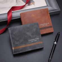 1 pieza Nuevo billetera corta casual y multifuncional con múltiples ranuras, para hombres, adecuado para adolescentes, uso casual de verano, actividades al aire libre, viajes o como regalo de graduación o accesorio de vestir de cumpleaños