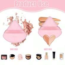 5 Color Triangle Powder Puff Makeup Sponge Cosmetic Foundation Sponge Beauty Makeup Tool - 彩色 - 查看 2