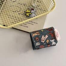 皮革标签小狗插图耳机盒，适用于 Apple Pro3/ Pro2/ Pro/AirPods3/AirPods2/AirPods4 - 藏蓝色 - 查看 4