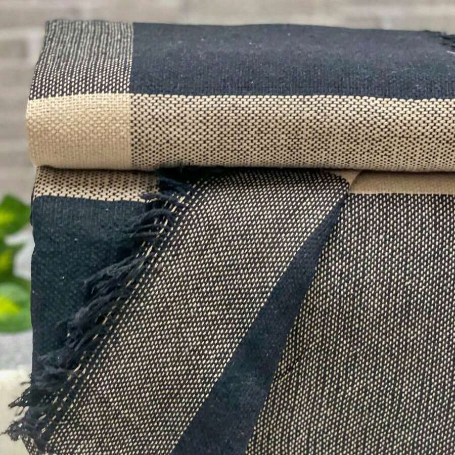 Tambaba Sofa Blanket 170cm X 230cm Black/Beige - 彩色 - 查看 1
