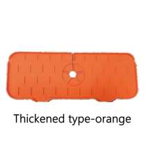 1 pièce/3 pièces Tapis de robinet en silicone épais et grand avec plateau de filtrage des gouttes et support d'éponge - Accessoires d'évier de cuisine pour le plan de travail et la salle de bain - Protège-éclaboussures et porte-savon inclus