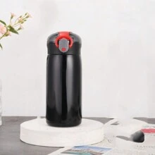 1pc 460ml/320ml/15.5oz/10.8oz Cute Bounce Travel Mug With Straw, Stainless Steel Vacuum Insulated Water Cup With Locking Lid For Outdoor Use Back To School