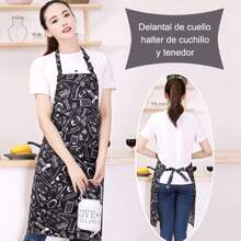 ¡Novedad en Cocina! Delantal Cocinero Profesional - Impermeable, Antimanchas y de Secado Rápido - Con Bolsillo Práctico - Ideal para Chef, Asador o Aficionados - Blanco - Ver 4