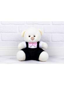 2-Piece Set Of Decorative Page Boy And Flower Girl Bears For Weddings, Straw Plush With Colorful Bow And Ties - 18 Cm - 羅莎 - 查看 4