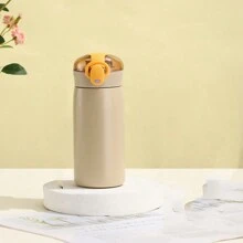 1pc 460ml/320ml/15.5oz/10.8oz Cute Bounce Travel Mug With Straw, Stainless Steel Vacuum Insulated Water Cup With Locking Lid For Outdoor Use Back To School