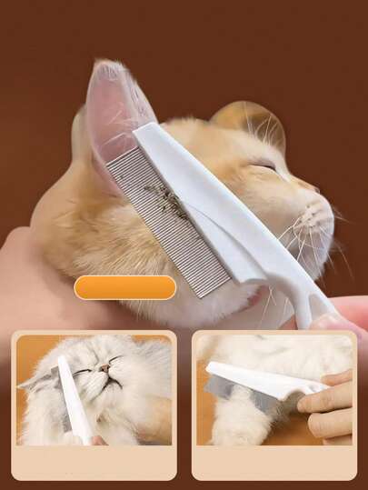 Pet Flea & Lice Comb, Dematting Brush For Cats, Dog Deshedding Tool, Pet Grooming Supplies