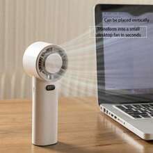 Ultra-Quiet Portable Desktop Fan, USB Fast Charging With Long Battery Life, 3-Speed Adjustable Wind, Stand Or Handheld For Multiple Use Scenarios, Essential Cooling For Indoor And Outdoor In Summer, Lightweight Design Saves Space, Soft Yet Powerful Airflow For Refreshing Comfort - Multicolor - View 8