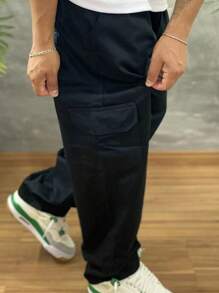 MEN'S CARGO PANTS - 黑色 - 查看 2