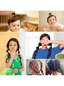 Kit 1000 Elastics Colorful Disposable Rubber Bands Headbands For Children Hair Accessories - 黑色 - 查看 5
