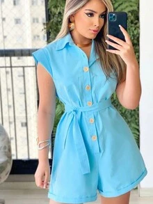 Women's Clothing/ Rompers/ Headband/ Linen - Rửa trung bình - Xem 2