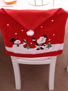 1 tấm bọc ghế hình ông già Noel, người tuyết, trang trí Giáng sinh, Halloween, trang trí Halloween - bọc ghế - Xem 5