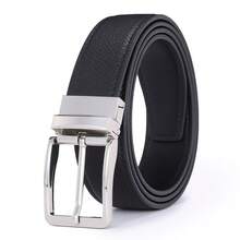 Reversible Buckle Belts For Men Men's Leather Belt High Quality Pin Buckle 3.2cm Chinese New Year Valentine's Day Gift And Daily Wear - Black - View 1