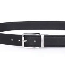 Reversible Buckle Belts For Men Men's Leather Belt High Quality Pin Buckle 3.2cm Chinese New Year Valentine's Day Gift And Daily Wear - Black - View 2