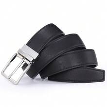 Reversible Buckle Belts For Men Men's Leather Belt High Quality Pin Buckle 3.2cm Chinese New Year Valentine's Day Gift And Daily Wear - Black - View 4