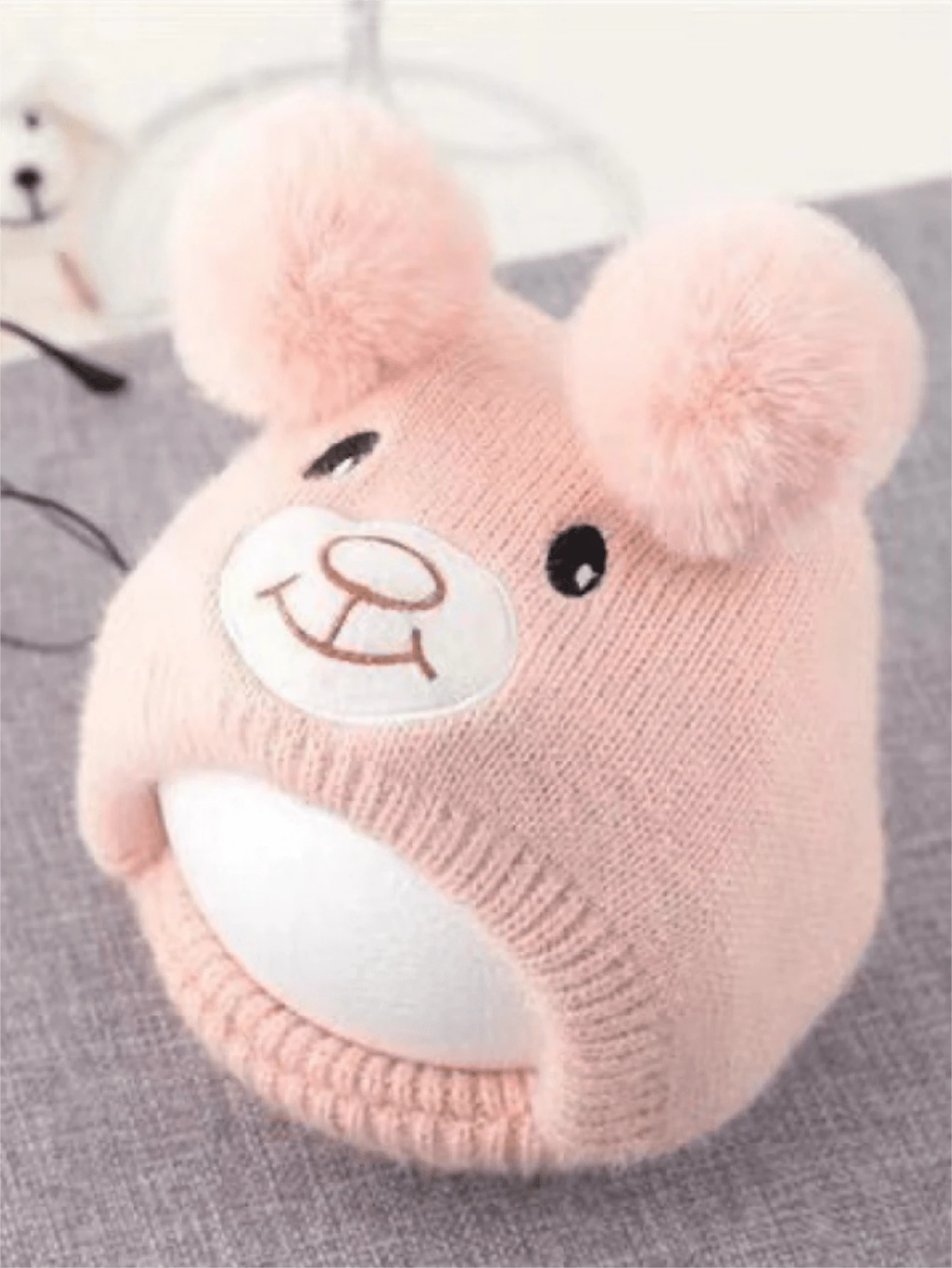 Cute Infant Winter Knitted Ear Protection Beanie Hat, Suitable For 14