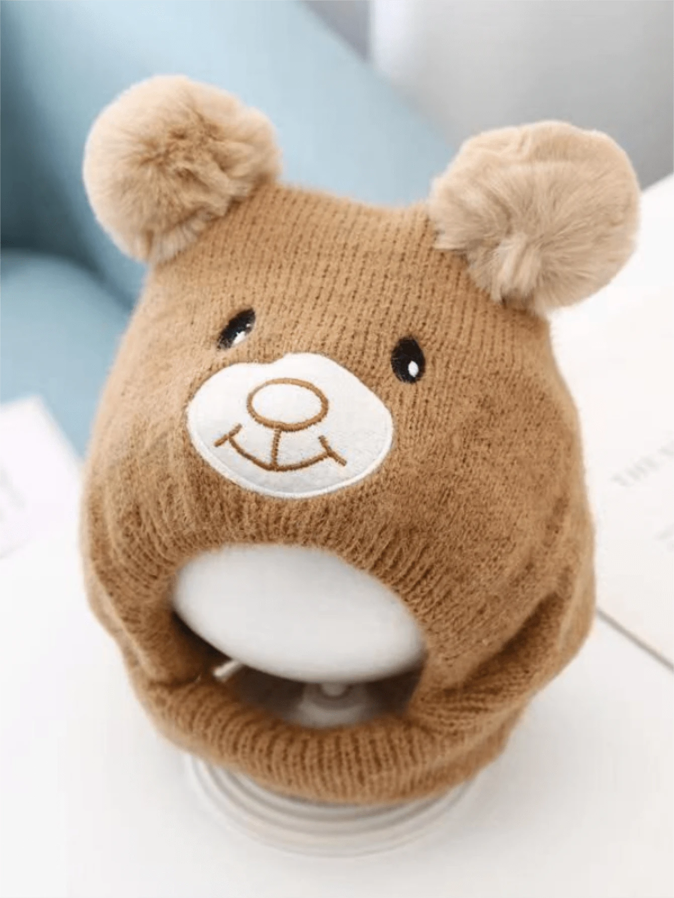 Cute Infant Winter Knitted Ear Protection Beanie Hat, Suitable For 14