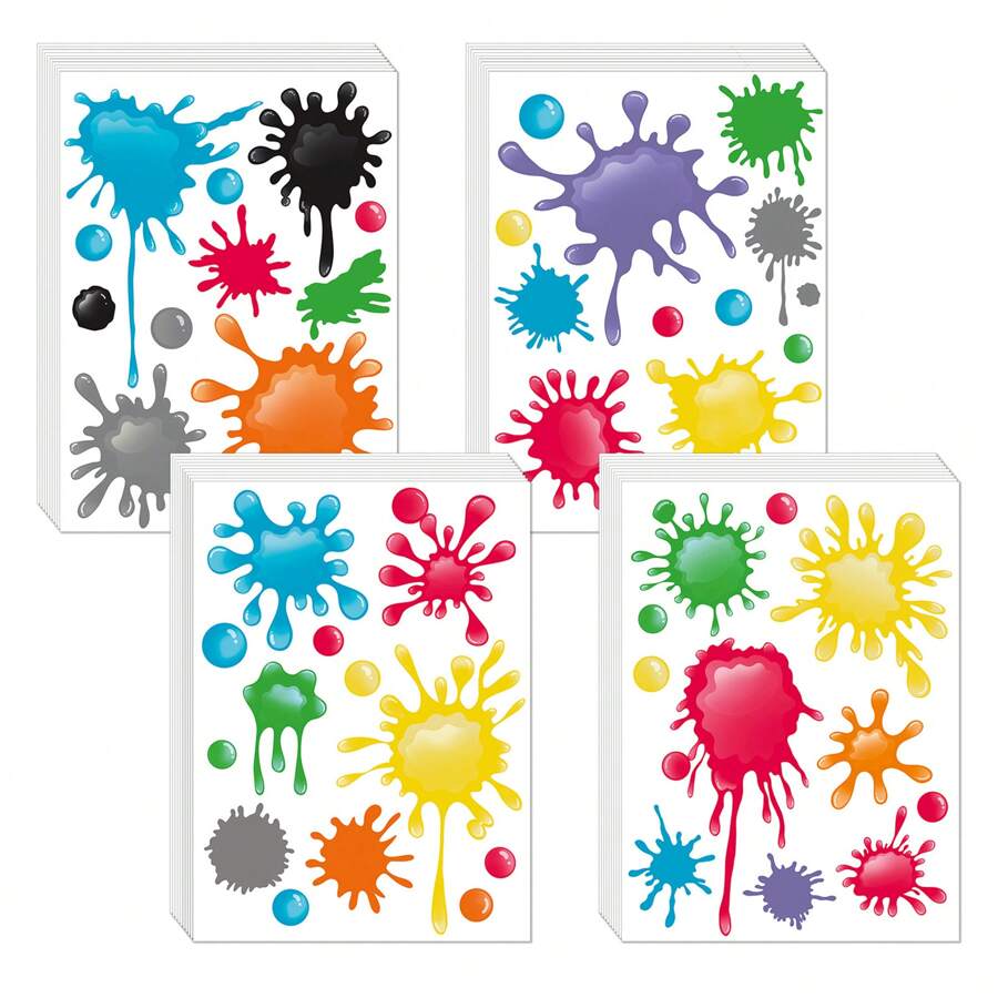 1 قطعة/4 قطع ملصقات فنية جدارية بألوان مائية قابلة للإزالة لديكور غرفة النوم وغرفة المعيشة، ملصقات، ملصقات جدارية، ملصقات فينيل لديكور المنزل، عناصر ديكور الربيع لتجديد منزلك، ملصقات ديكور الإطار هدايا عيد الميلاد والتخرج