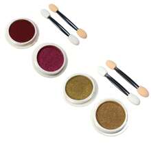 Chic & Fun 4-Unit Chameleon Mirror Pearlescent Nail Art Kit - Red+Gold - View 3