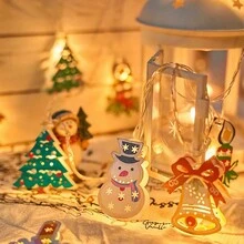 1 pieza Decoración navideña con luz LED que incluye Papá Noel, muñeco de nieve, bastón de caramelo, árbol de Navidad, calcetín, copo de nieve, para decorar la habitación, el hogar, fiestas, vacaciones, árbol de Navidad, regalo de Navidad y Acción de Gracias