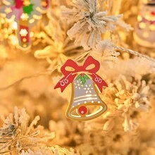 1 pieza Decoración navideña con luz LED que incluye Papá Noel, muñeco de nieve, bastón de caramelo, árbol de Navidad, calcetín, copo de nieve, para decorar la habitación, el hogar, fiestas, vacaciones, árbol de Navidad, regalo de Navidad y Acción de Gracias