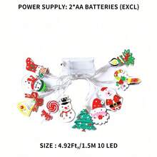 1 pieza Decoración navideña con luz LED que incluye Papá Noel, muñeco de nieve, bastón de caramelo, árbol de Navidad, calcetín, copo de nieve, para decorar la habitación, el hogar, fiestas, vacaciones, árbol de Navidad, regalo de Navidad y Acción de Gracias