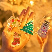 1 pieza Decoración navideña con luz LED que incluye Papá Noel, muñeco de nieve, bastón de caramelo, árbol de Navidad, calcetín, copo de nieve, para decorar la habitación, el hogar, fiestas, vacaciones, árbol de Navidad, regalo de Navidad y Acción de Gracias