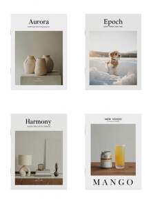 1Pc Ins Style Simple English Magazine, Photo Props, Photography Background, Home Furnishings, Simple Style Home Decoration, Suitable For Live Broadcast, Street Photography, Suitable For Food, Jewelry, Cosmetics And Other Photography Activities - Multicolor - View 11