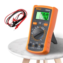 1pc Automatic Professional Digital Multimeter, Manual Range , Voltage Tester Ammeter Voltmeter , Measures Voltage, Current, Resistance, Tests HFE, Continuity