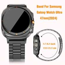 1 peça compatível com Samsung Galaxy Watch Ultra Band 47mm (2024), pulseira de metal de aço inoxidável de luxo para negócios, pulseiras Galaxy Watch Ultra 7 para homens e mulheres