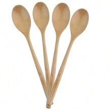 Kit Colher De Pau Madeira Com 3 Unidades Tamanho 30cm