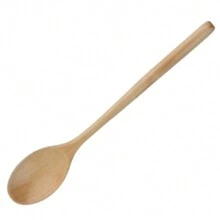 Kit Colher De Pau Madeira Com 3 Unidades Tamanho 30cm