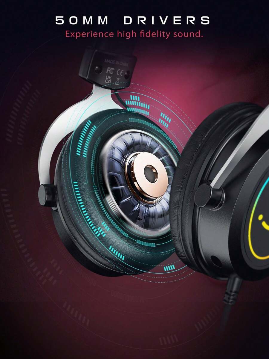 FIFINE Gaming Headset With Detachable Microphone, Over-Ear Headset ...