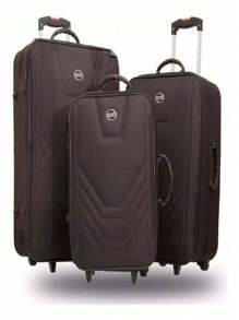 Village Travel Suitcase Set Kit 3 Small Medium Large - màu đen - Xem 6