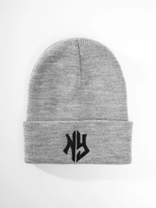 1 件男式/女式秋冬新款保暖针织无檐便帽，字母刺绣中性无檐帽 - 字母 - 查看 7