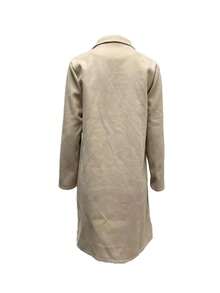 1pc Women's Solid Color Casual Jacket Coat, Autumn/Winter - Apricot - View 4