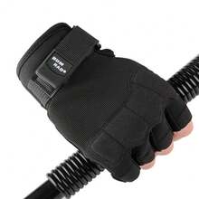 1pair Men Camo Hook-And-Loop Fastener Fashionable Fingerless Gloves For Daily Decoration - Outdoor Half Finger HUMRAD - View 6