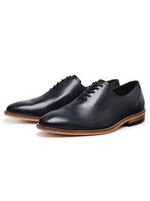 Italian Style Formal Shoes Leather Sole Up To 46 Norman - 黑色 - 查看 1