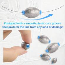 Egg Lead Fishing Weights Kit Drop Bass Weights Sinker Tackle Saltwater Casting Fishing Sinkers Set Oval Freshwater