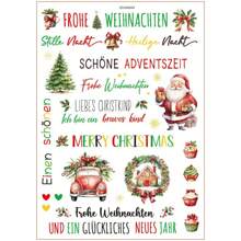 1pc Christmas Theme Candle Sticker, DIY Festive & Romantic Candle Decor Sticker,Christmas