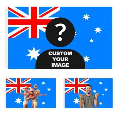 1pc Custom Flag Personalized Australia Flag Custom Outdoors Flag Add Your Own Image/Text Home Indoor Outdoor Flag,Hanging Doors, Home Decorations, Outdoor Parades, Outdoor Travel, Christmas,