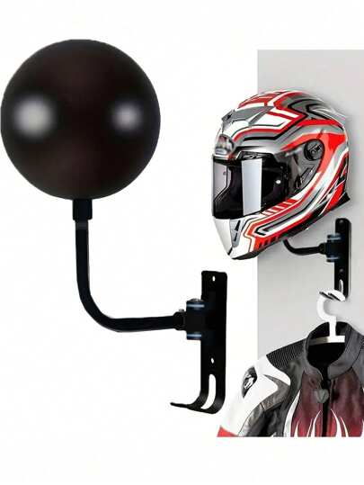 Obrotowy uchwyt na kask o 180 stopni - trwały stojak do montażu na ścianie motocykla i roweru, oszczędzający miejsce i łatwo dostępny wyświetlacz