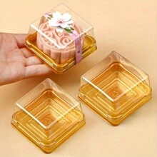 20 件/50 件/100 件带透明盖的塑料烘焙容器 - 蛋糕、巧克力、糕点包装盒、生日、结婚礼物、烘焙工具和厨房配件