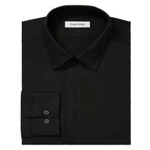 Calvin Klein Men's Slim-Fit Dress Shirt - Black - View 3