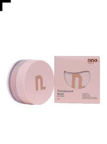 Nina Make Up Translucent Rose Face Powder 15g (Ultra-Fine And Velvety Texture) - Hoa hồng mờ - Xem 2
