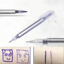 1 szt. Tatuaż ręcznie malowany marker, haftowany marker do pozycjonowania rysunku, fioletowy, dwugłowy marker