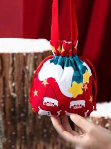 1 pieza/5 piezas/10 piezas Bolsas de regalo de Navidad, Bolsa de regalos de Papá Noel, Bolso de muñeco de nieve navideño, bolsas de Apple para regalo en Nochebuena, Empaque de frutas navideñas, Regalos para dulces, Recuerdos decorativos