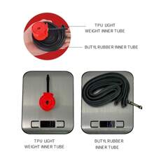 700c 公路自行车 TPU 内胎，带 Schrader 阀的超轻内胎，自行车零件 - 彩色 - 查看 4