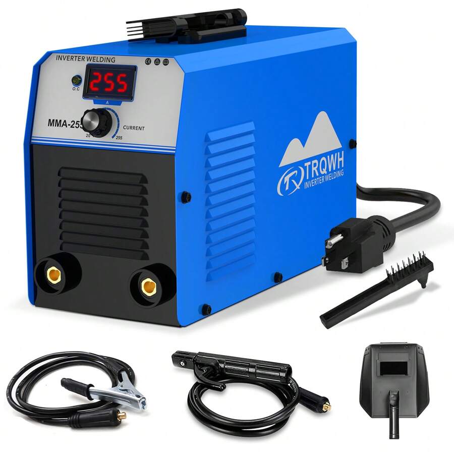 TRQWH Stick Welder Machine 255A MMA Welding Machine 110V/220V Portable ARC Welder Machine With IGBT Digital Display Hot Start For Outdoor Repairs Farms Home DIY - US A Type Plug(110-127V) - View 1