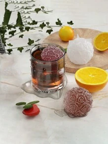 1pc Candle Mold 3D Rose Ball Candle Resin Silicone Mold Valentine's Day Casting Mold, Creative Elegant Flower Candle Holder Suitable For DIY